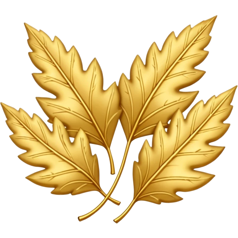 Gold leaves emoji