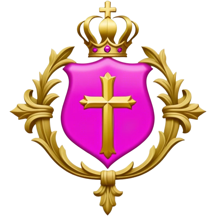 ave maria's emblem with a touch of majenta emoji