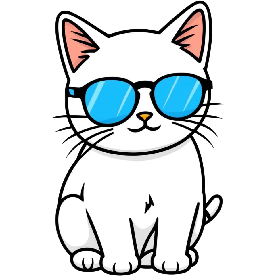 Cat with sunglasses emoji