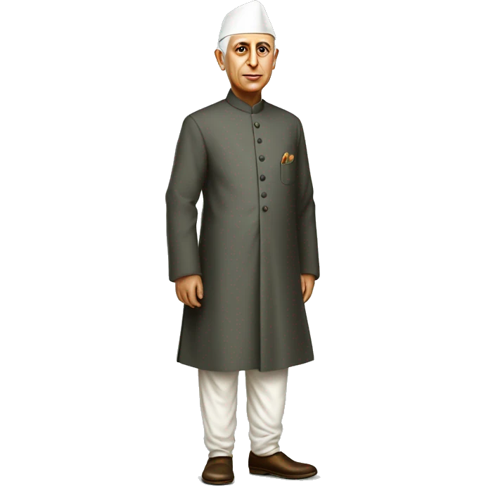 Pandit jawaharlal Nehru standing full body emoji
