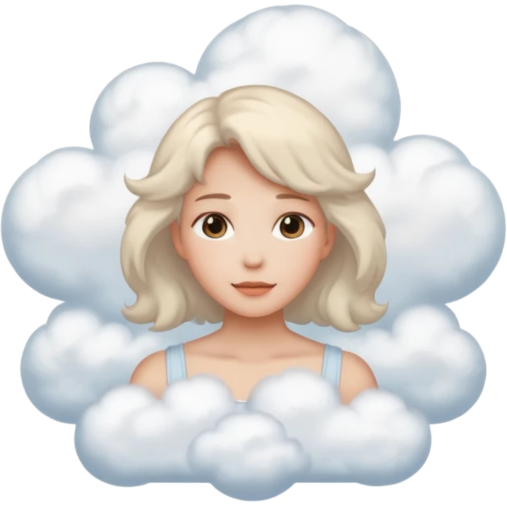 Cloud around woman emoji
