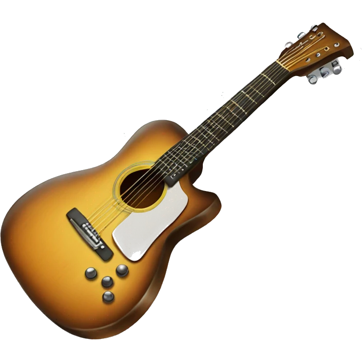 Guitar with 13  emoji