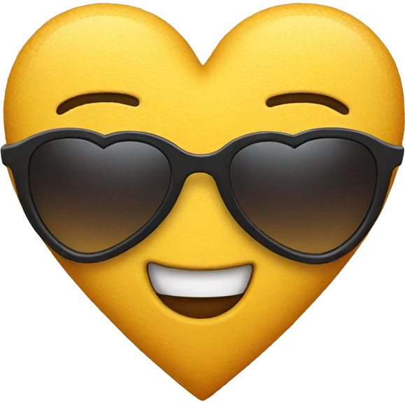 Heart with sunglasses  emoji