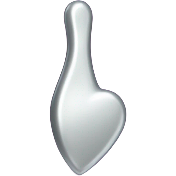 silver heart shaped gua sha massager emoji