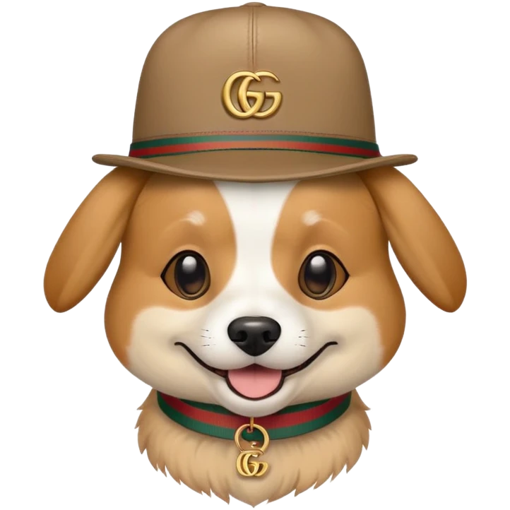 Dog with Gucci hat on  emoji