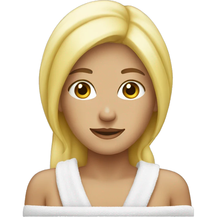 Blond Woman wearing a towel emoji