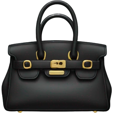 Black birkin bag emoji