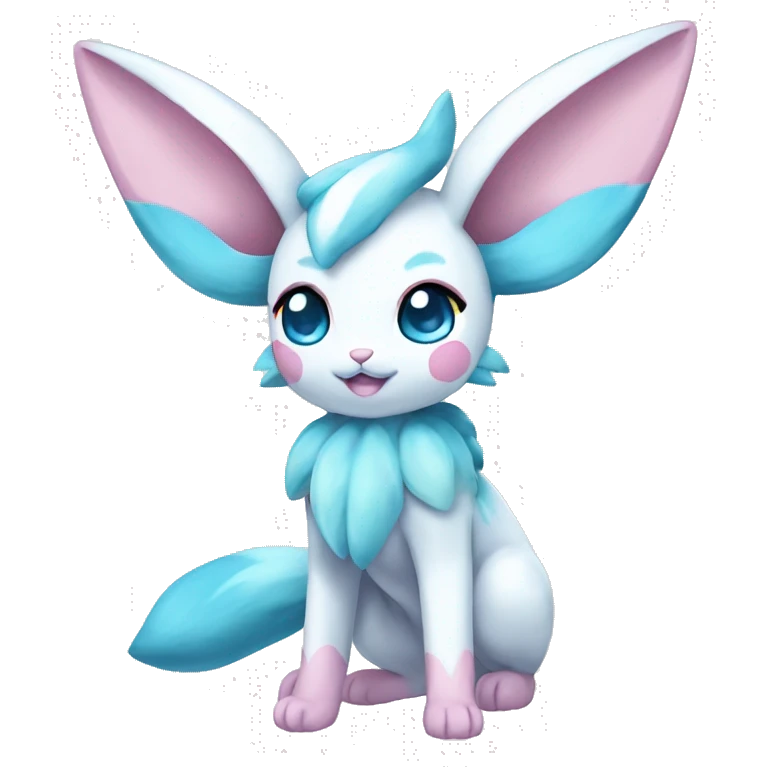 Kawaii Sylveon-Glaceon Full Body emoji