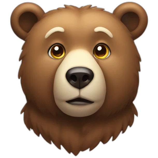 Thinking bear emoji