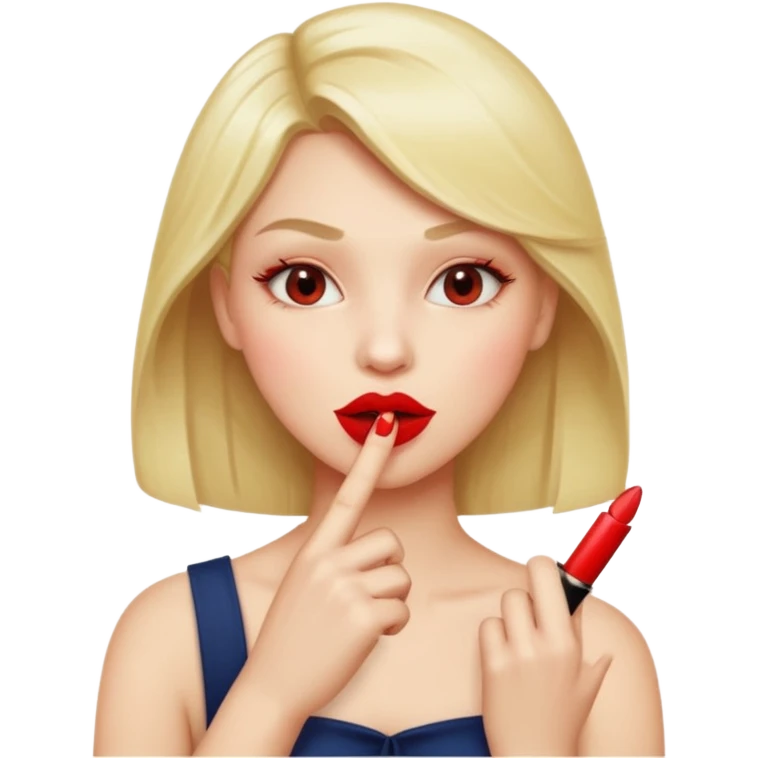 Unos labios mordiendo un dedo emoji