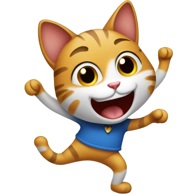 Silly dancing cat  emoji