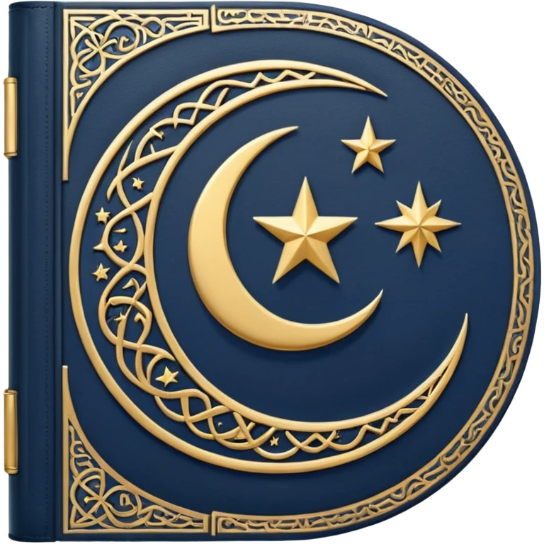 Closed Quran with the Islamic Symbol on it (moon and star) emoji