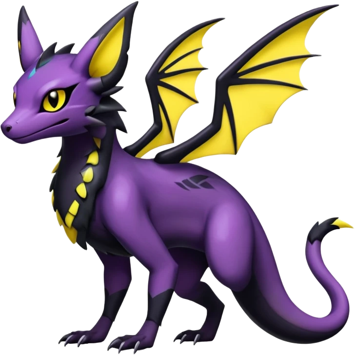Shiny Salandit-Noivern-Umbreon-Hybrid (Full body) emoji