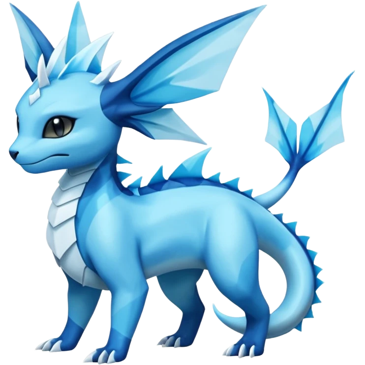 Salandit-Glaceon-Vaporeon-Salamence-hybrid-fusion (full body) emoji
