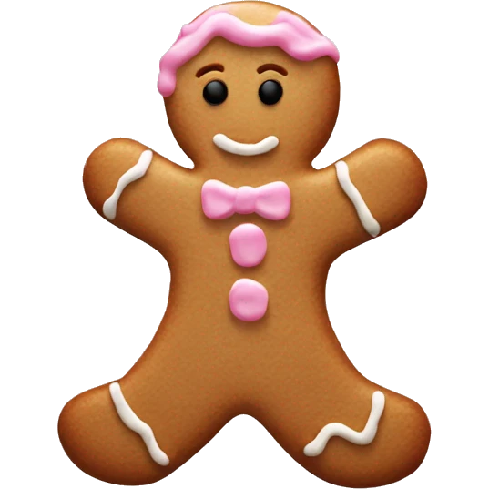 Gingerbread cookies with light pink icing emoji