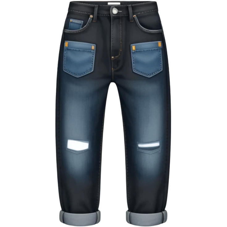black baggy Denim Jeans emoji