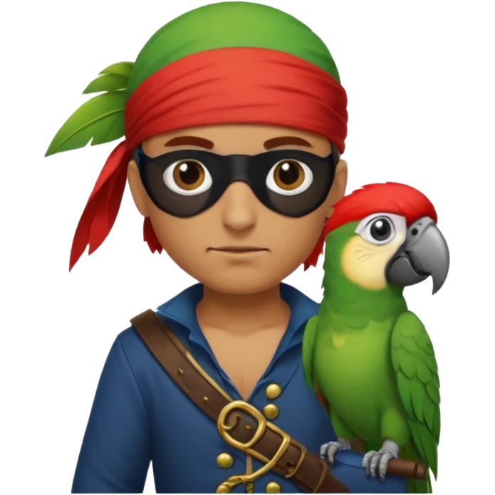 pirate and parrot emoji