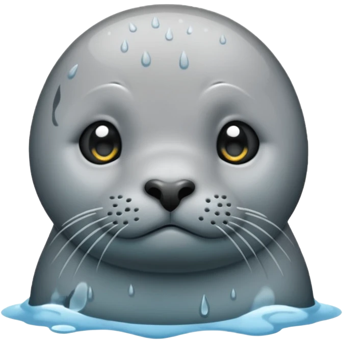 The saddest seal in the rain emoji