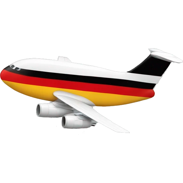 Airplane germany flag colors emoji