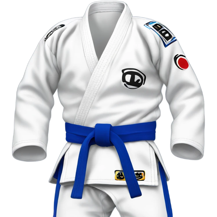 Jiujitsu gi with blue belt emoji