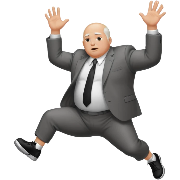bald fat guy with white hair on the sides in a suit dunking basketball emoji