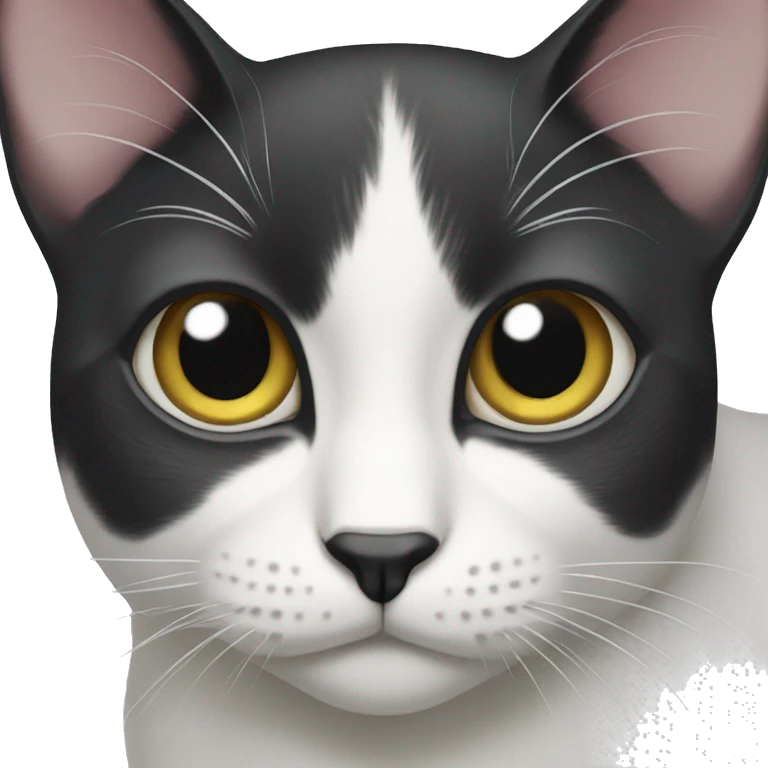 Black and white cat  emoji