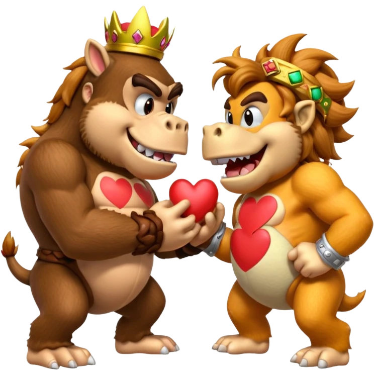 Donkey Kong bowser love emoji