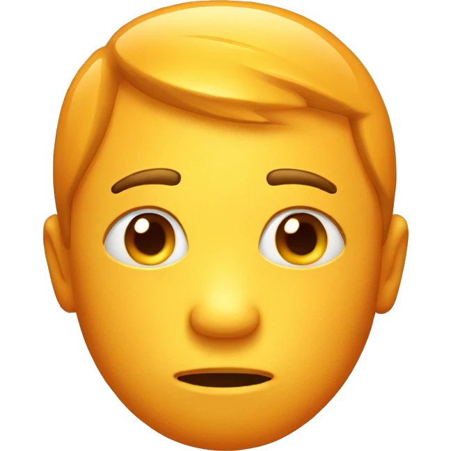 3d emoji of sad face yellow-orange emoji