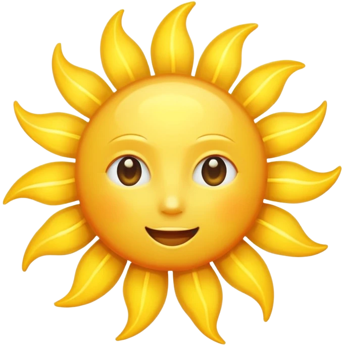 A sun with shining ray (No background) (No face on the sun)) emoji
