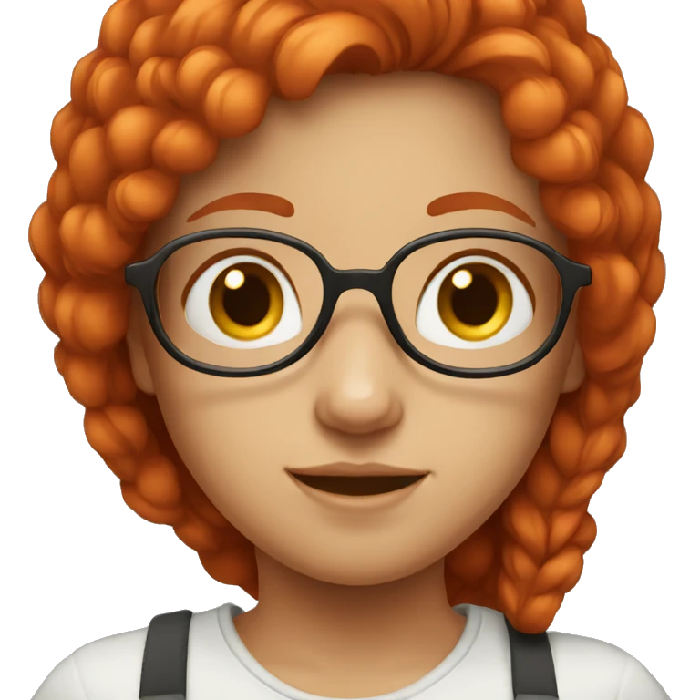 girl with red hair and glasses emoji
