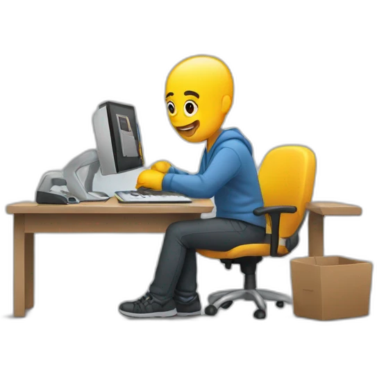 Graphic Designer Working On PC emoji