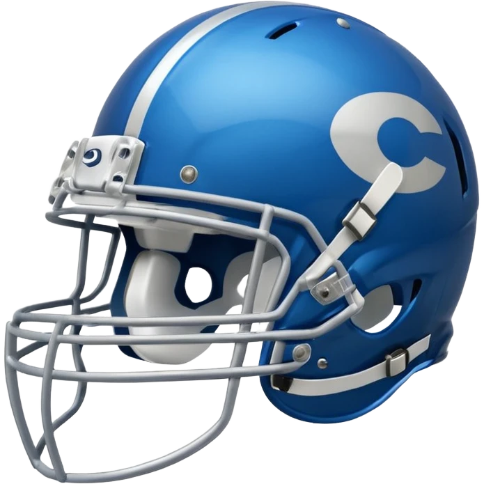College football player helmet in  blue color  emoji