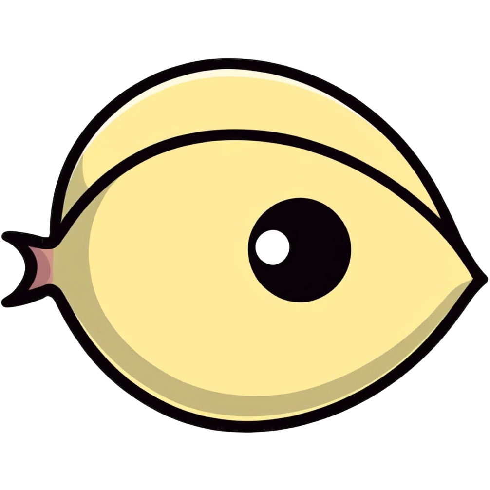 cartoon eye with expressive eyelid and pupil emoji