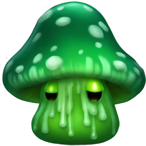 toxic green gooey slimey mushroom  emoji