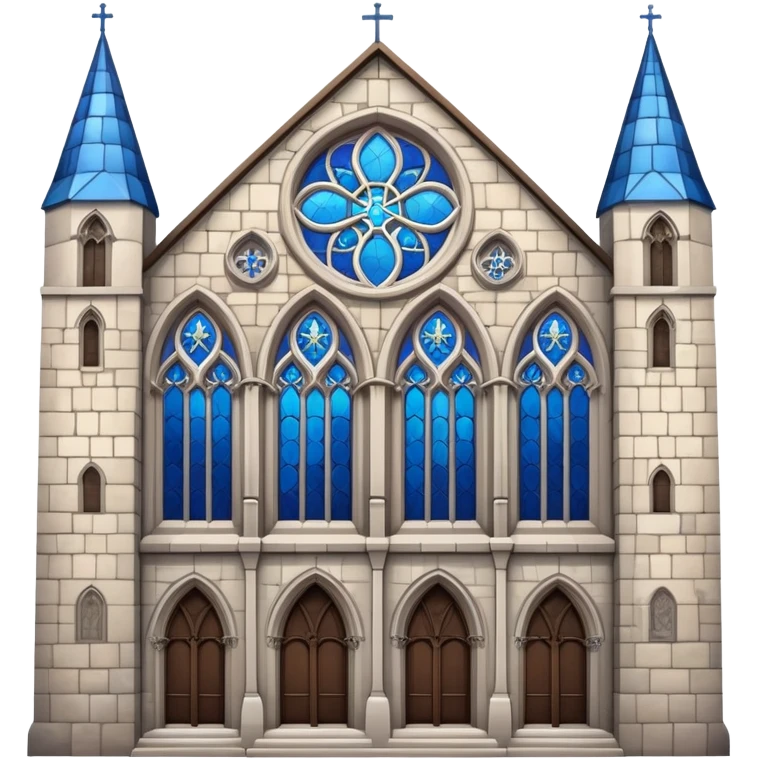 blue medieval church emoji