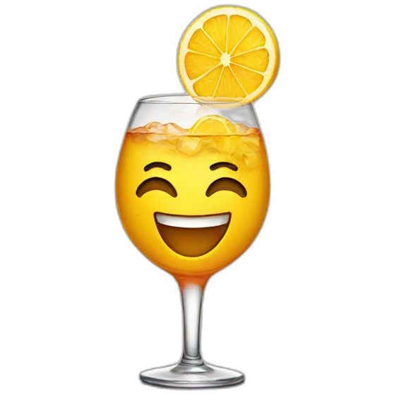 Happy face spritz emoji