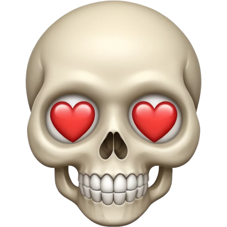 skull with heart eyes emoji