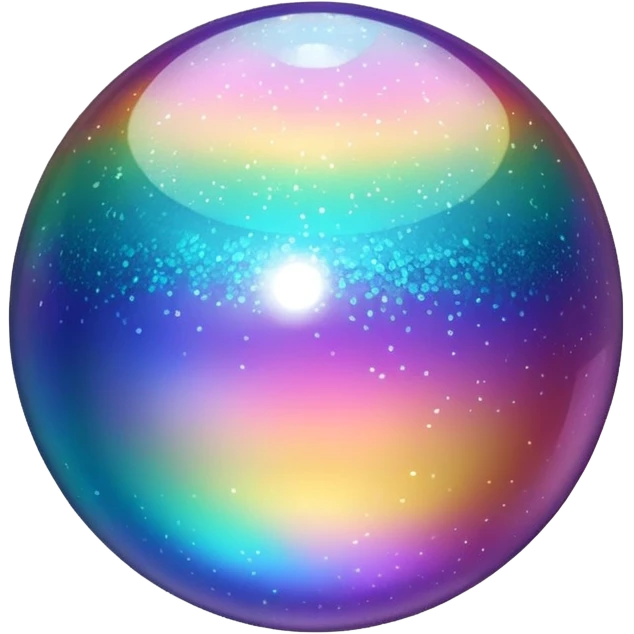 Iridescent Glittered Orb emoji