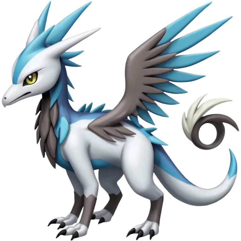 Meloetta-Sergal-Silvally-Palkia-Dialga-hybrid-fusion-Fakémon-creature, full body emoji