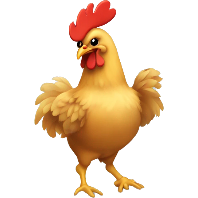 Chicken doing legs at the gym emoji