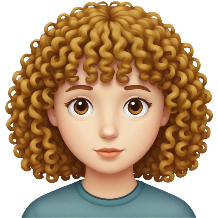 Curly bangs emoji