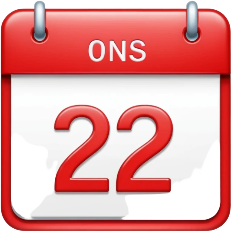 calendar with number 2 red top emoji