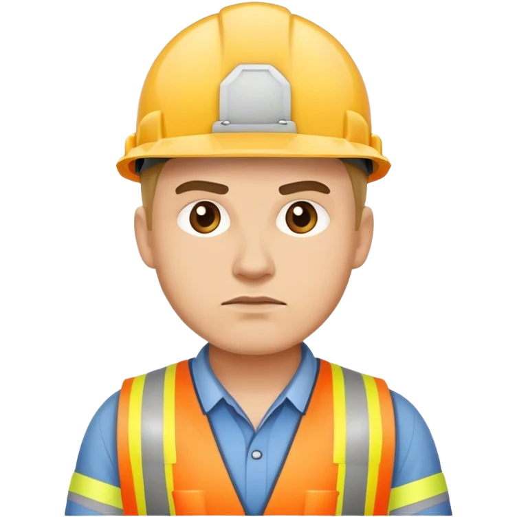 builder photorealistic serious emoji