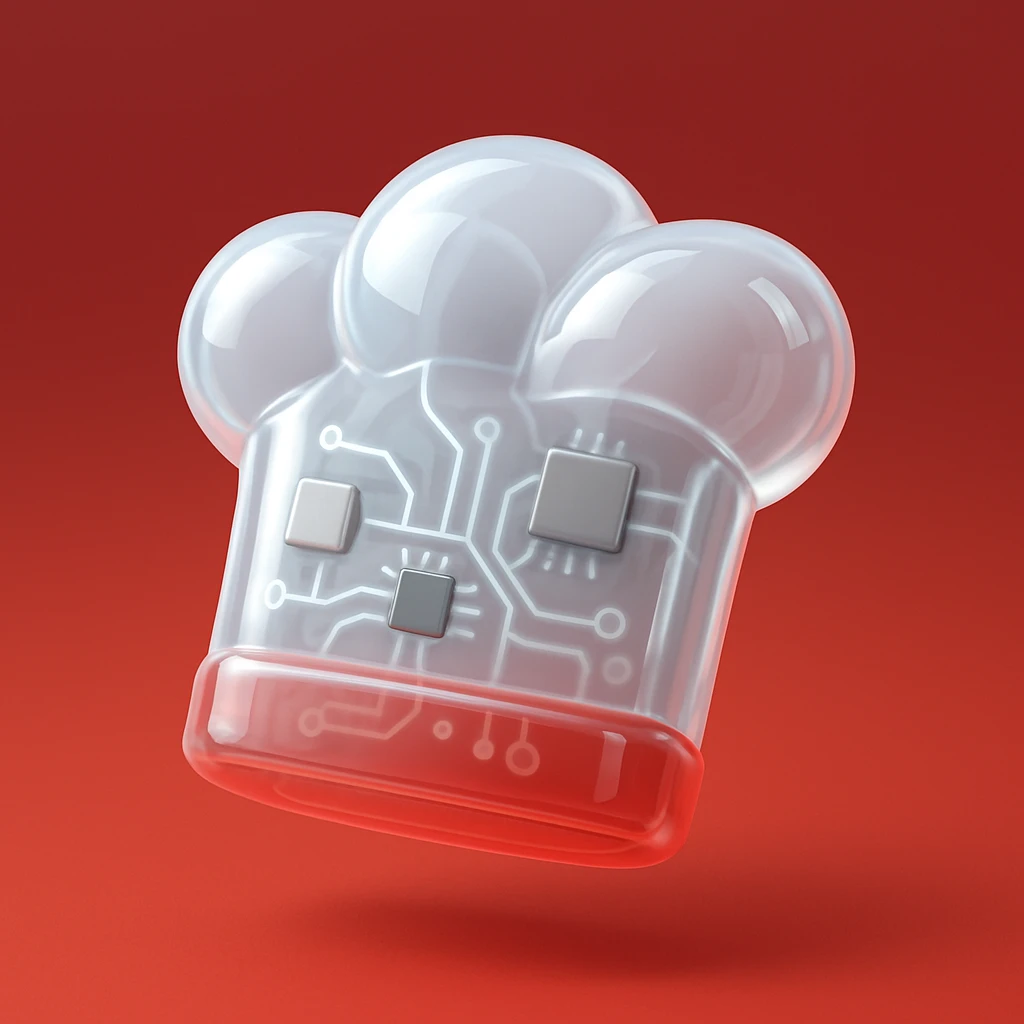 Chef hat white red background  emoji