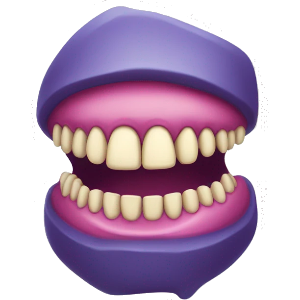 mouth and teeths of monster emoji