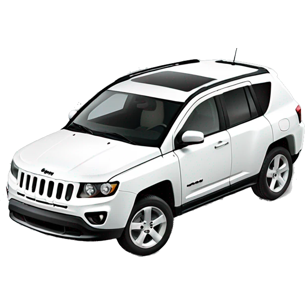 White 2013 Jeep Compass realistic  emoji