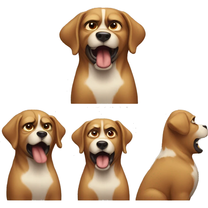 angry dogs emoji