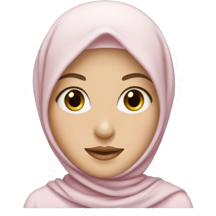 white girl with rose hijab emoji