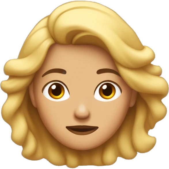 Una mujer durmiendo morena con el pelo ondulado  emoji