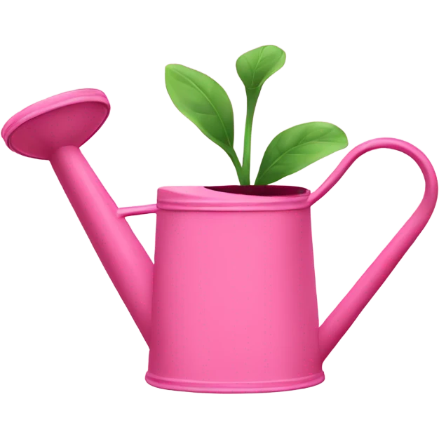 Pink watering can emoji
